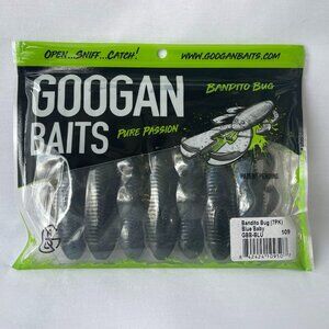 Googan Baits Bandito Bug 7-Pack Blue Baby Soft Plastic Craw Bass Bait